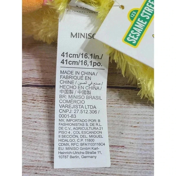Miniso Sesame Street Plush Big Bird Stuffed Animal Toy Yellow Soft 16" New - Picture 6 of 6